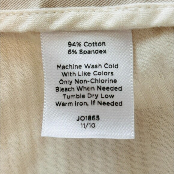 Talbots Pants Size 10 Stone Neutral Signature Fit Square Front Welt Back Pockets - Picture 7 of 9